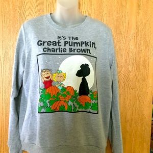 PEANUTS “It’s the Great Pumpkin Charlie Brown Long Sleeve Sweatshirt size Large